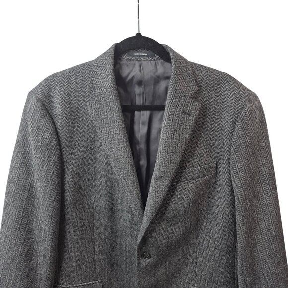 Lauren Ralph Lauren Mens Blazer Jacket Size 44 Slim Fit Wool Black Label Career - Picture 3 of 12